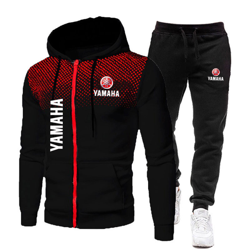 Outdoor Sport Hoodie - طقم رجالي من ياماها بطباعة شعار،