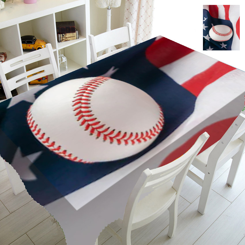 Outdoor Sport Usa - غطاء طاولة رياضي بتصميم البيسبول مع