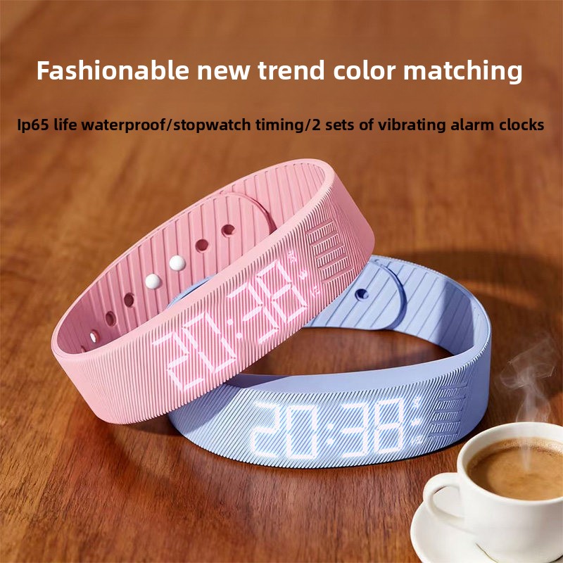 ساعة منبه رقمية LED مع سوار سي - مراجعة Outdoor Sport Watch وسعره
