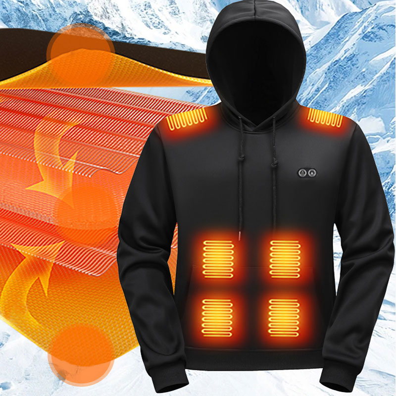 17 منطقة التدفئة هوديي البلوز  - مراجعة Outdoor Sport Hoodie وسعره